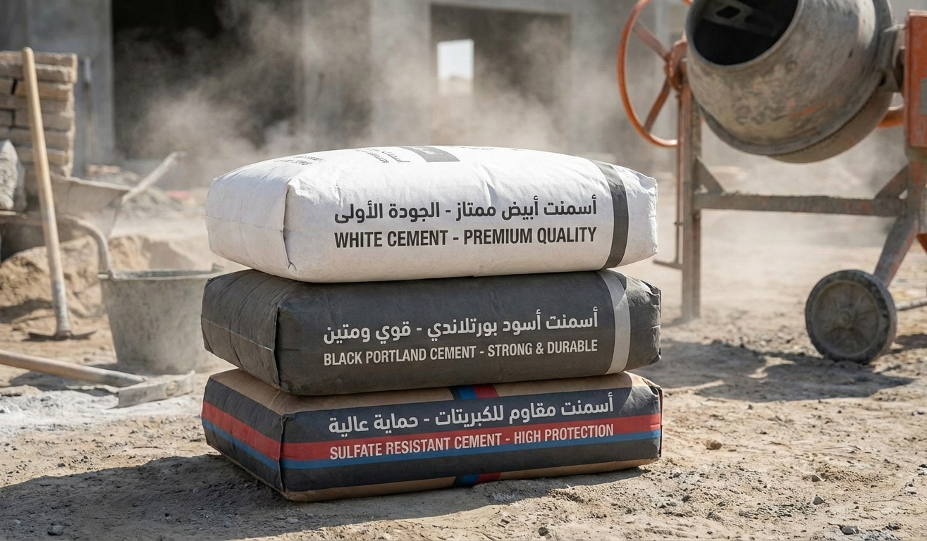  أسمنت (أبيض/أسود / مقاوم) 